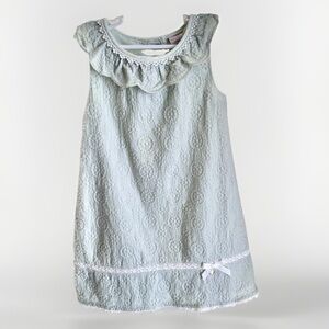 Catherine Malandrino Mini Girls Dress 3T Mint Green Lace Ruffle Collar